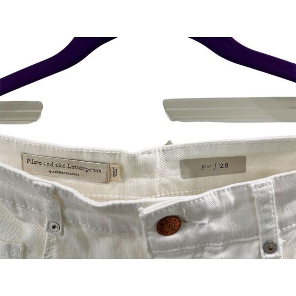 Anthropologie Pilcro Women's High-Rise Slim Jeans White Size 28 - Picture 3 of 5